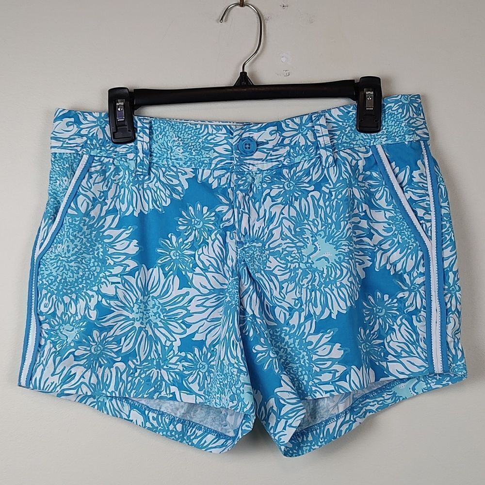 Lilly Pulitzer The Callahan Short Ariel Blue Lion in the Sun Size 6